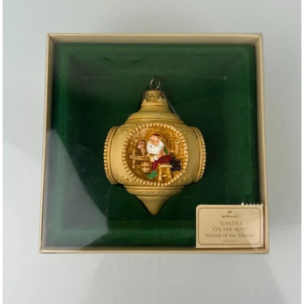 Hallmark Ornament Vintage 1983 Santa's On His Way Scenes of the Season Christmas